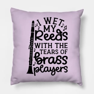 I Wet My Reed With The Tears Of Brass Players Clarinet Marching Band Cute Funny Pillow