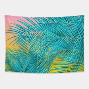 Summer Palm Leaves Tapestry