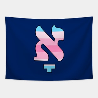 Kometz Aleph (Transfeminine Pride Colors) Tapestry