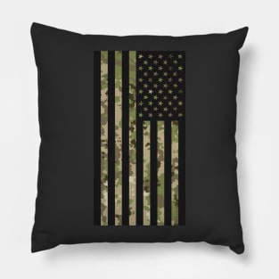 US Flag Down - Multicam Black Pillow