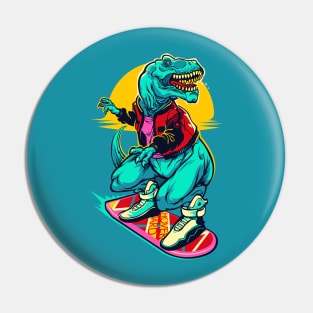 Rex to the Future Pin