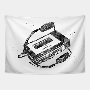 Vintage Walkman and Headphone Tapestry