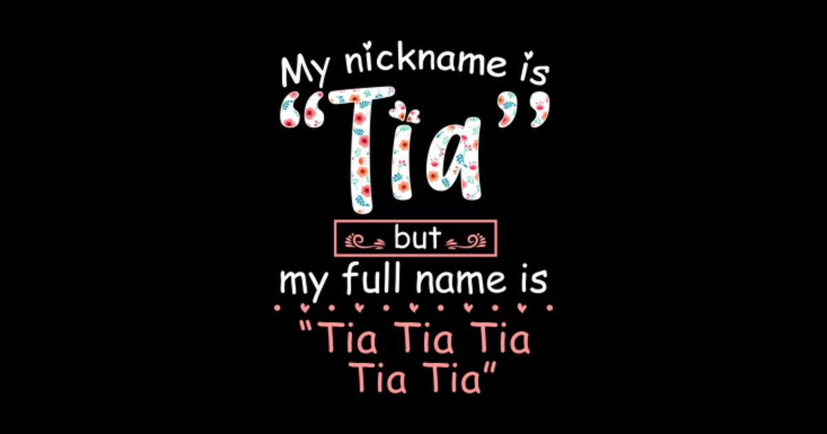 My Nickname Is “ Tia “ But My Full Name Is “Tia Tia Tia Tia Tia” Funny