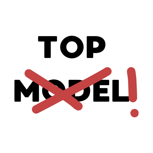 Top Model Bold Black Letter Red Crossed It Girl Girlblogger by MoisyDesign