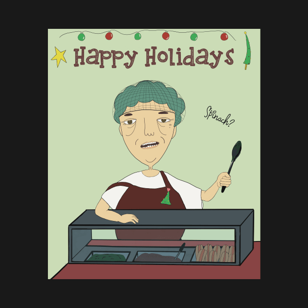 Happy holidays from cafeteria lady by Tomo