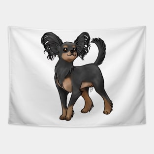 Dog - Russian Toy - Long Hair Black and Tan Tapestry