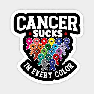 Sucks In Every Color Ribbons Warrior Magnet