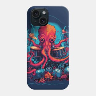 Octopus music lover Phone Case