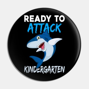 Shark Kids Ready To Attack Kindergarten Boys Back To School Pin