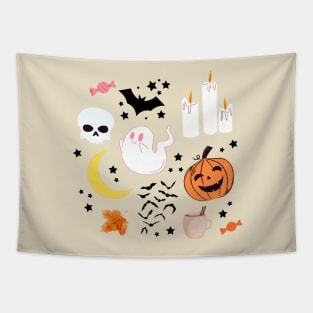 Fun gothic autumn pattern Tapestry