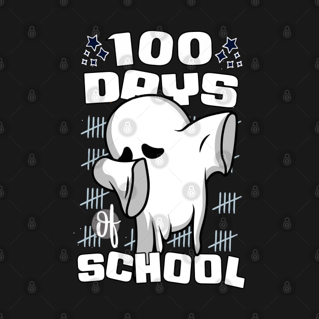 100 days of school featuring a Cute dabbing ghost #3 by XYDstore