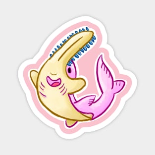 Cute Pink Sawfish Sawtooth Shark Magnet