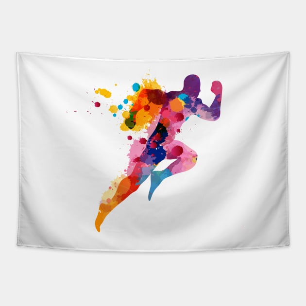 Splash runner Tapestry by Digster