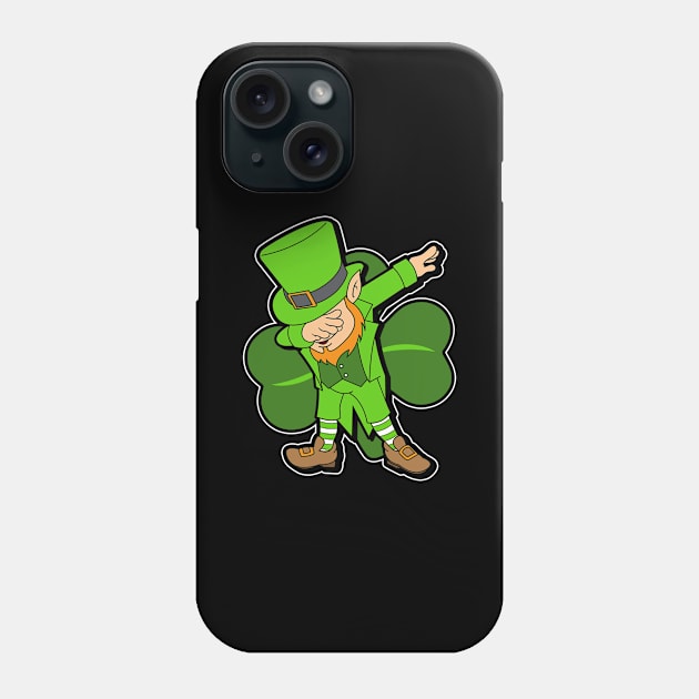 Dabbing Leprechaun Phone Case by Tenh