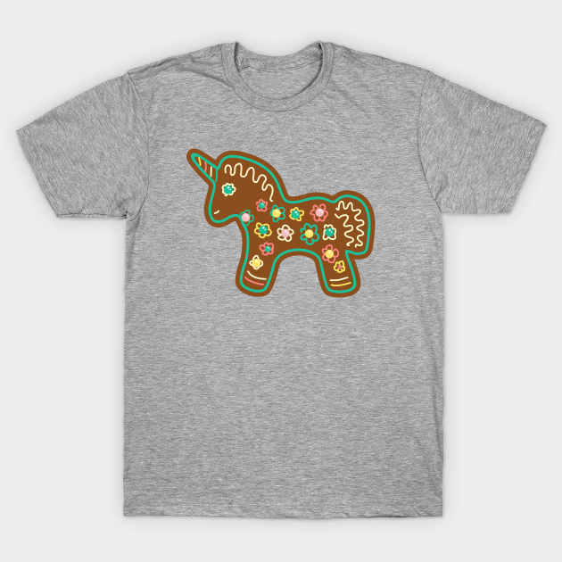 Cute Gingerbread Unicorn - Unicorns - T-Shirt