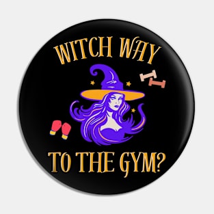 Halloween Witch Gym Pin