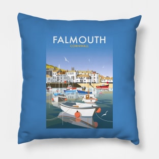 Vintage Travel Poster - Falmouth England Pillow