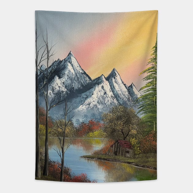 Foot of the Mountain Tapestry by J&S mason