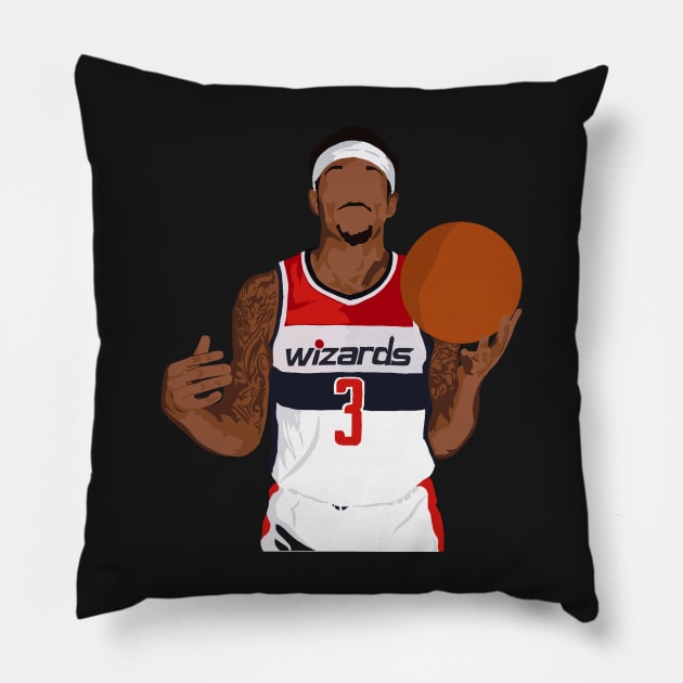 Bradley Beal- Washington Wizards Pillow by ActualFactual