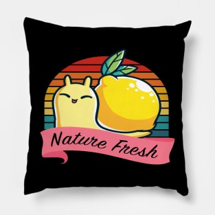 nature fresh lemon snail Pillow