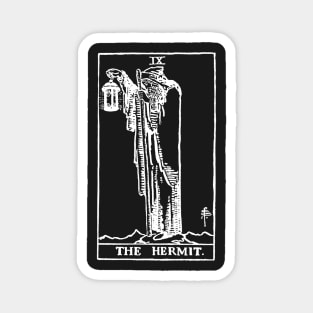 The Hermit Tarot in white Magnet