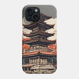 beautiful japanese pagoda art Phone Case