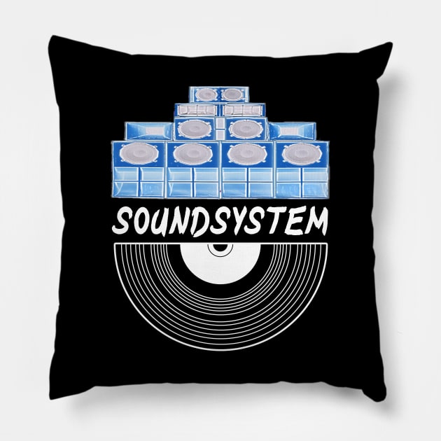 Soundsystem Vinyl Pillow by T-Shirt Dealer