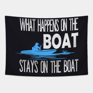 What happens on the Boat Fishing Tapestry
