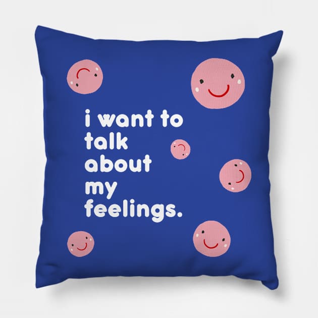 feelings Pillow by sallyatejack