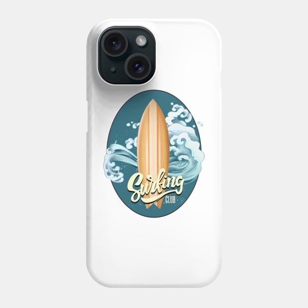 Surfing Club Phone Case by CreativeTees23