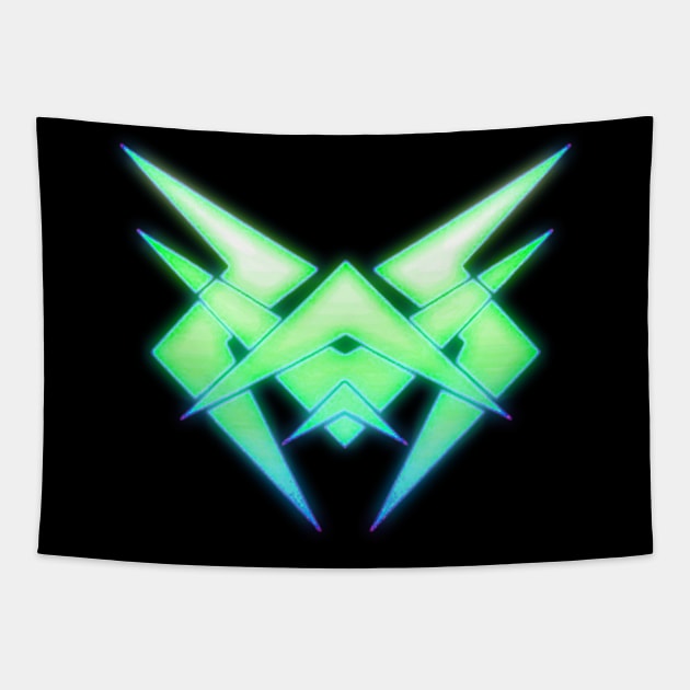 WhyVxnom Logo Green Tapestry by WhyVxnom
