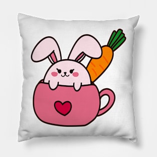 Bun bun in a cup : A carrot cutie Pillow