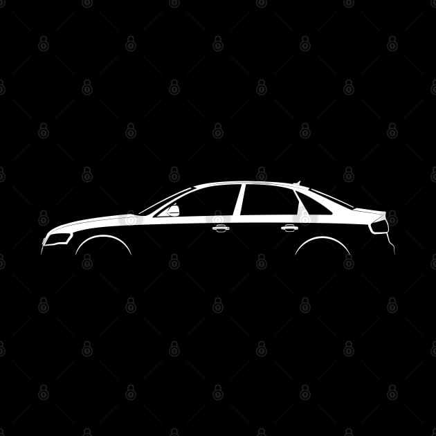 Audi A4 (B8) Silhouette by Car-Silhouettes
