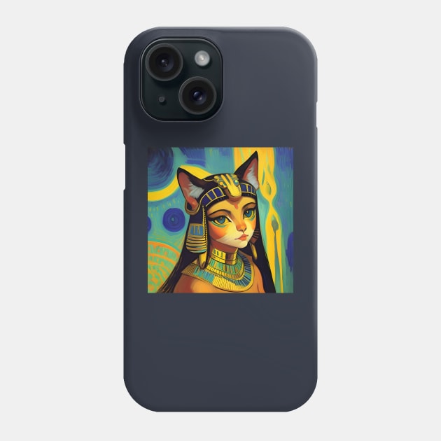 Bastet Egyptian Cat Goddess Phone Case by soulfulprintss8