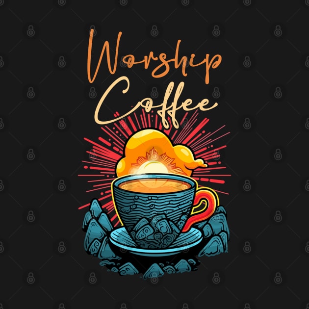 Funny Worship Coffee Gift Funny Coffee by KsuAnn