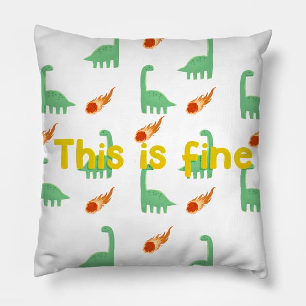 This is Fine Dinosaur Pillow by edermunizz