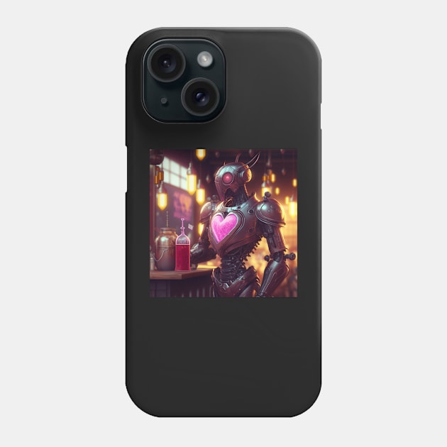 Valentine’s Bot of Love Phone Case by WilbDigital