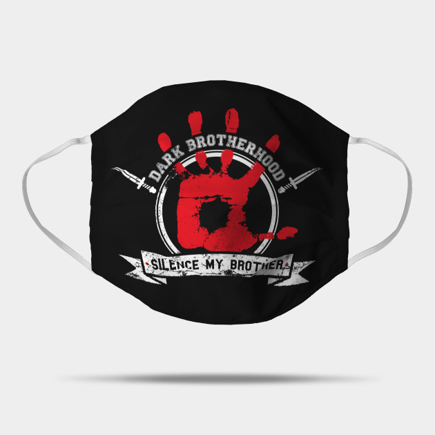 dark brotherhood black skyrim mask teepublic teepublic