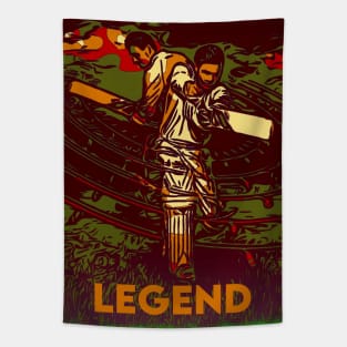 World Cup Cricket Batsman Passion P4 Tapestry