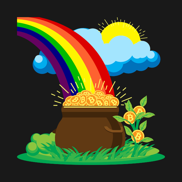 Bitcoin, Rainbow, Pot, Gold, Goblin, Legend, Money by Strohalm