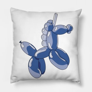 A light and dark blue unicorn balloon Pillow