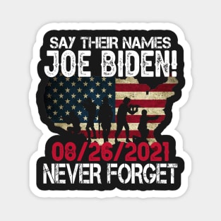 Say Their Names Joe Names Of Fallen Soldiers 13 Heroes Vintage Magnet