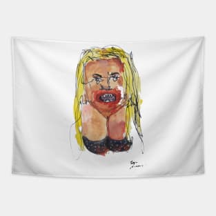 pop goddess celebrity singer 3000 usa portrait | bad art club Tapestry