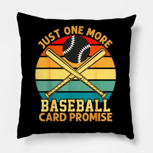 Just one more baseball card promise, sports, trading cards Pillow