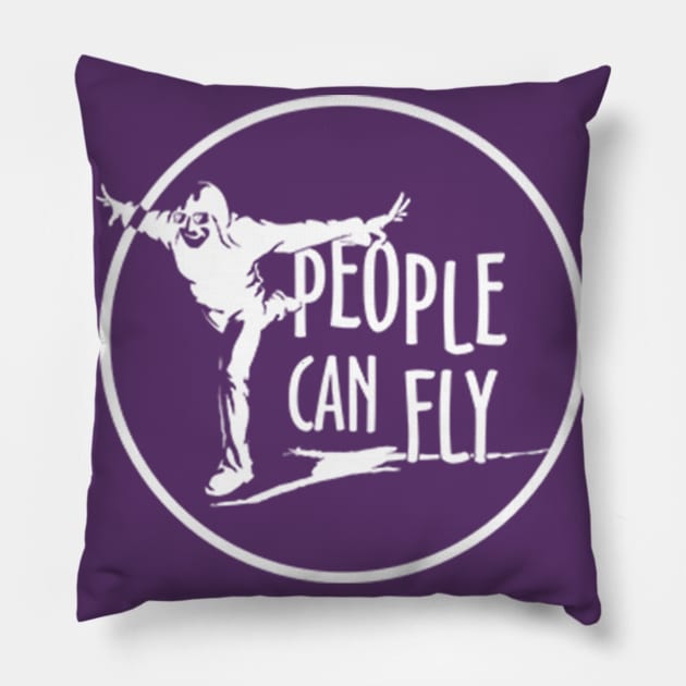 People Can Fly + Outriders logo Pillow by Lukaskin