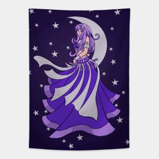 Moon Belly Dancer Tapestry