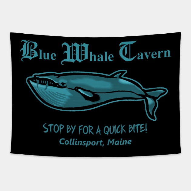 Dark Shadows Blue Whale Tavern Tapestry by Bigfinz