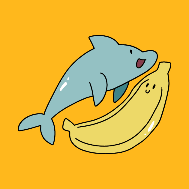 Dolphin and Giant Banana by saradaboru