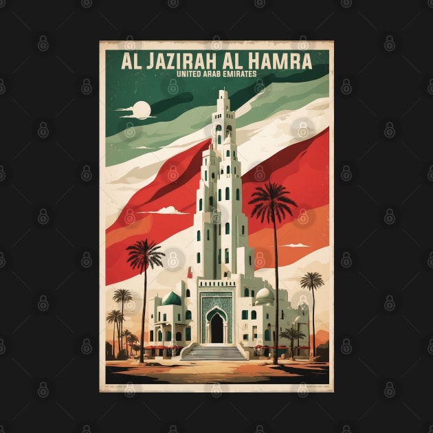 Al Jazirah Al Hamra United Arab Emirates Vintage Travel Tourism by TravelersGems
