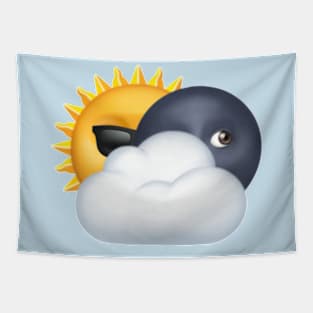 Cloudy Total Solar Eclipse Tapestry